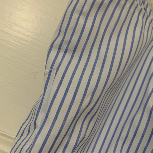 Blue and White Striped Cami Crop Top with Lace Trim and Tie Back - NWOT - Picture 15 of 15